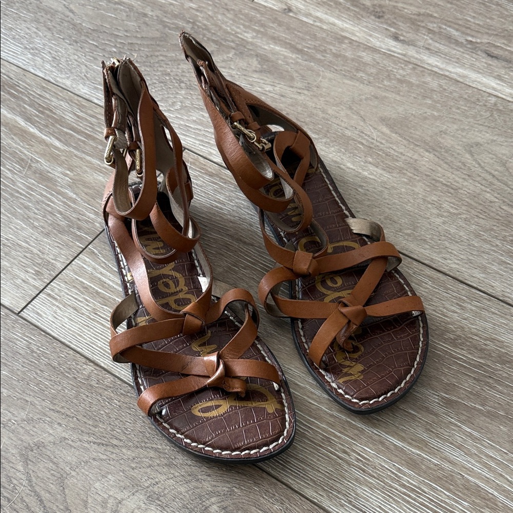 Sam Edelman Brown Strappy Gladiator Sandals